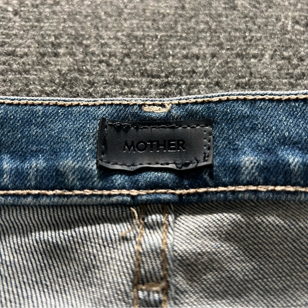 Mother The Tomcat Ankle Fray Blue Jeans Arigato Mr. Roboto Size 27 Fray Ends - Picture 4 of 12